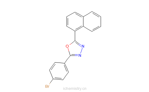 CAS:68047-37-0_2-(4-溴苯基)-5-(1-萘基)-1,3,4-恶二唑的分子结构