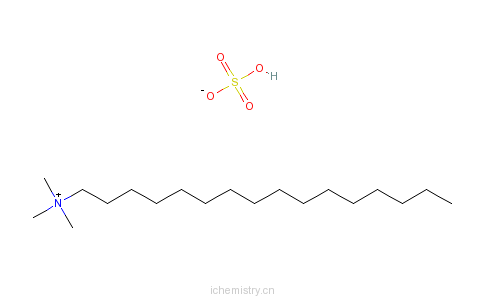 CAS:68214-07-3_十六烷基三甲基硫酸氢铵的分子结构