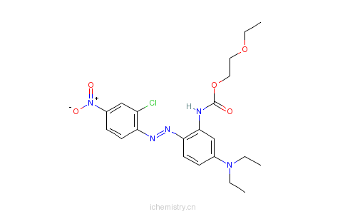 CAS:68214-66-4_[2-[(2-氯-4-硝基苯基)偶氮]-5-(二乙氨基)苯基]氨基甲酸(2-乙氧基乙基)酯的分子结构