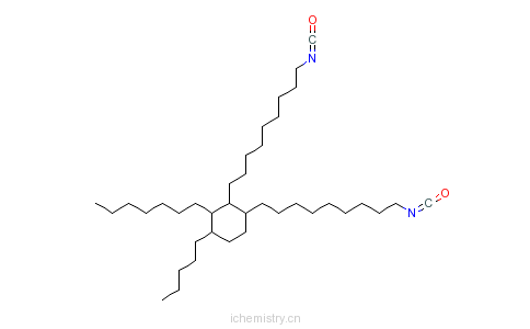 CAS:68239-06-5_2-庚基-3,4-双(9-异氰酸根合壬基)-1-戊基环己烷的分子结构