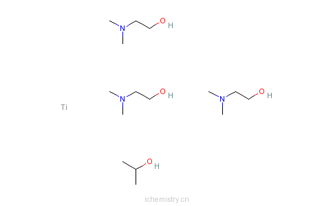 CAS:68443-62-9_三[2-(二甲氨基)乙醇合-O](2-丙醇合)钛的分子结构