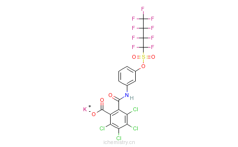 CAS:68568-54-7_2,3,4,5-四氯-6-[[[3-[[(九氟丁基)磺酰基]氧]苯基]氨基]羰基]苯甲酸单钾盐的分子结构