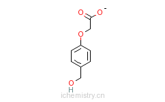 CAS:68858-21-9_4-(羟基甲基)苯氧基乙酸的分子结构