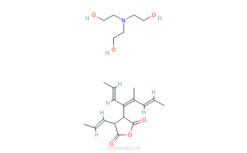 CAS:68877-10-1_二氢-3-四丙烯基-2,5-呋喃二酮与三乙醇胺反应产物的分子结构