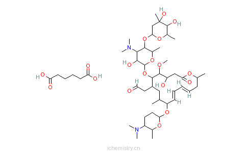 CAS:68880-55-7_己二酸螺旋霉素的分子结构