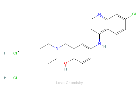 CAS:69-44-3_盐酸阿莫地喹的分子结构