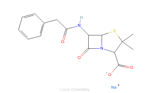 CAS:69-57-8_青霉素钠的分子结构