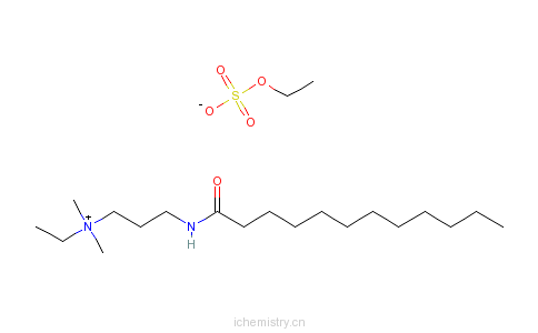 CAS:69125-07-1_N-乙基-N,N-二甲基-3-[(1-氧代十二烷基)氨基]-1-丙铵乙基硫酸盐的分子结构