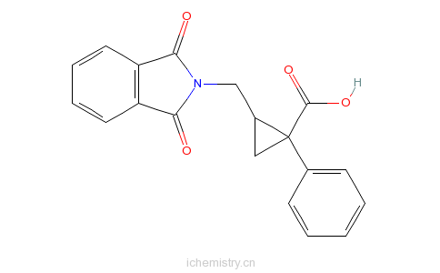 CAS:69160-56-1_(Z)-1-苯基-2-(邻苯二甲酰亚氨基甲基)环丙烷羧酸的分子结构