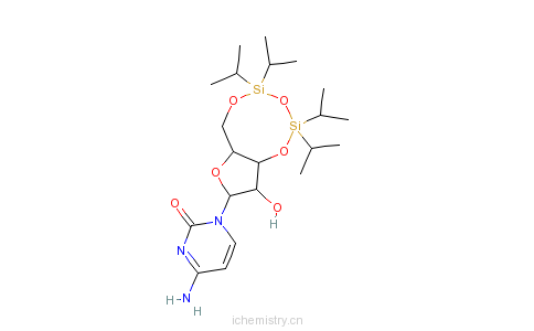 CAS:69304-42-3_(+)-3',5'-O-(1,1,3,3-四异丙基-1,3-二硅氧烷)胞苷的分子结构