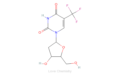 CAS:70-00-8_曲氟胸苷的分子结构