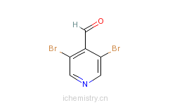CAS:70201-42-2_3,5-二溴-4-吡啶甲醛的分子结构