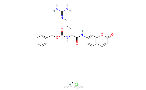 CAS:70375-22-3_Z-L-精氨酸-7-胺基-4-甲基香豆素盐酸盐的分子结构