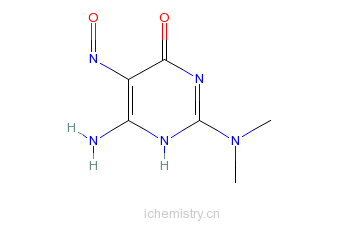 CAS:70700-44-6_4-氨基-2-二甲基氨基-6-羟基-5-亚硝基嘧啶的分子结构