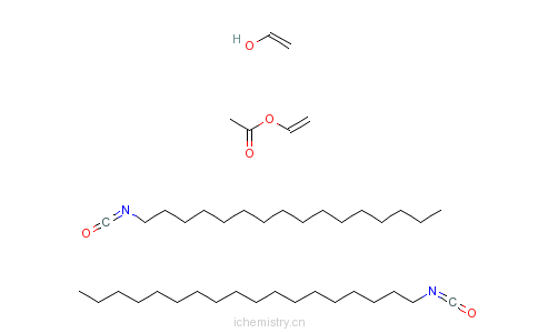 CAS:70892-21-6_乙酸乙烯酯与乙烯醇的聚合物与1-异氰酸根合十六烷和1-异氰酸根合十八烷的反应产物的分子结构