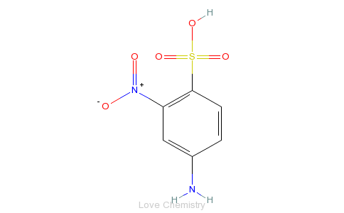 CAS:712-24-3_3-硝基苯胺-4-磺酸的分子结构