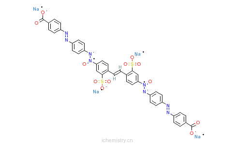 CAS:71873-49-9_4,4'-[1,2-乙烯二基二[(3-磺基-4,1-苯亚基)-ONN-氧化偶氮基-4,1-苯亚基偶氮]二苯甲酸四钠盐的分子结构
