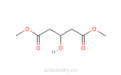 CAS:7250-55-7_3-羟基戊二酸二甲酯的分子结构