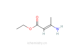 CAS:7318-00-5_3-氨基巴豆酸乙酯的分子结构