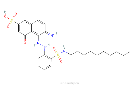 CAS:73287-51-1_6-氨基-5-[[2-[(癸氨基)磺酰基]苯基]偶氮]-4-羟基-2-萘磺酸的分子结构