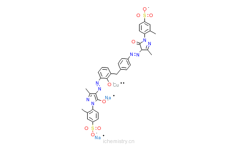 CAS:73324-03-5_[4-[4,5-二氢-4-[[4-[[4,5-二氢-3-甲基-1-(2-甲基-5-磺基苯基)-5-氧代-1H-吡唑-4-基]偶氮]-3-羟基苯基]甲基的分子结构