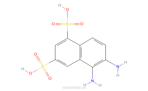CAS:73692-57-6_5,6-二氨基萘-1,3-二磺酸的分子结构