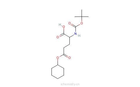 CAS:73821-97-3_叔丁氧羰基-L-谷氨酸5-环己酯的分子结构