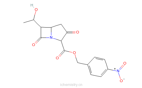 CAS:74288-40-7_4-硝基苄基-(5R,6S)-6-[1R]-1-羟基乙基]-3,7-二酮-1-氮杂双环[3.2.0]庚烷-2-羧酸酯的分子结构
