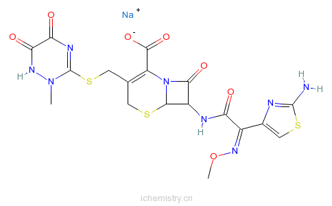 cas:74578-69-1_头孢曲松钠的分子结构