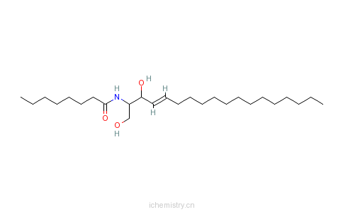 CAS:74713-59-0_N-辛酰基-D-神经鞘氨醇的分子结构