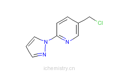 CAS:748796-39-6_5-(氯甲基)-2-(1H-吡唑-1-基)吡啶的分子结构