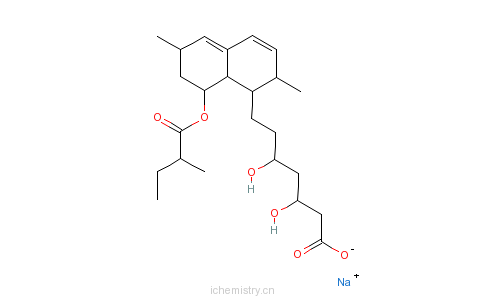 cas:75225-50-2_洛伐他汀钠的分子结构