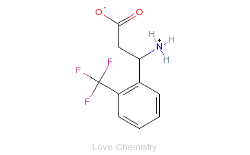 CAS:755749-11-2_(S)-3-氨基-3-(2-三氟甲基苯基)丙酸的分子结构