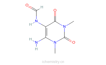 CAS:7597-60-6_6-氨基-5-甲酰氨基-1,3-二甲基尿嘧啶的分子结构