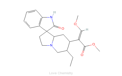 CAS:76-66-4_钩藤碱的分子结构