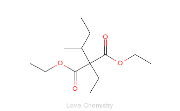 CAS:76-71-1_乙基(1-甲基丙基)丙二酸二乙酯的分子结构