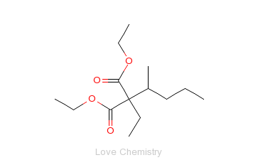 CAS:76-72-2_乙基(1-甲基丁基)丙二酸二乙酯的分子结构