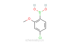 CAS:762287-57-0_4-氯-2-甲氧基苯硼酸的分子结构
