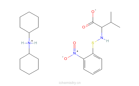CAS:7675-57-2_N-2-硝基苯亚磺酰基-L-缬氨酸双环己铵盐的分子结构