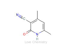 CAS:769-28-8_3-氰基-4,6-二甲基-2-羟基吡啶的分子结构