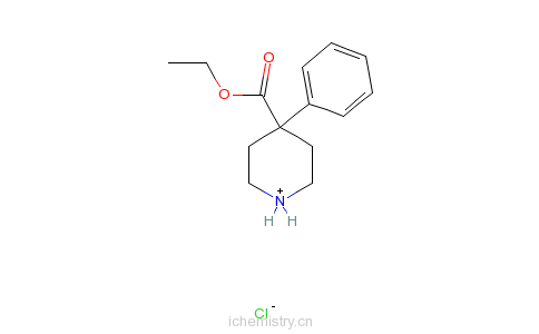CAS:77-17-8_4-乙酯基-4-苯基哌啶的分子结构