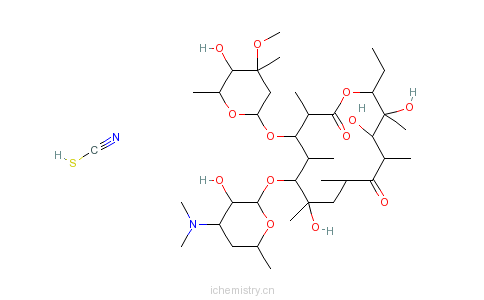 CAS:7704-67-8_硫氰酸红霉素的分子结构