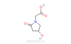 CAS:77191-37-8_4-羟基-2-氧代-1-吡咯烷乙酸的分子结构