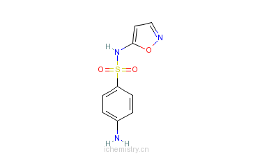CAS:7758-79-4_N-(异恶唑-5-基)氨基苯磺酰胺的分子结构