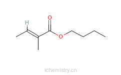 CAS:7785-66-2_(E)-2-甲基-2-丁酸丁酯的分子结构