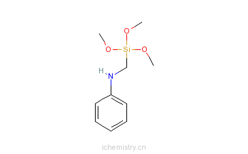CAS:77855-73-3_苯胺甲基三甲氧基硅烷的分子结构