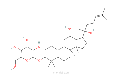 CAS:78214-33-2_人参皂甙Rh2的分子结构