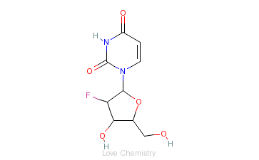 CAS:784-71-4_2'-氟-2'-脱氧尿苷的分子结构