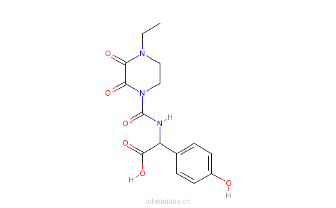 CAS:79868-75-0_N-[(4-乙基-2,3-二氧代-1-哌嗪基)碳酰]-&alpha的分子结构
