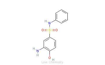 CAS:80-20-6_2-氨基苯酚-4-磺酰苯胺的分子结构